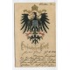 ALEMANIA 1905 ANTIGUA TARJETA POSTAL PATRIOTICA CON ESCUDO EN RELIEVE CIRCULADA